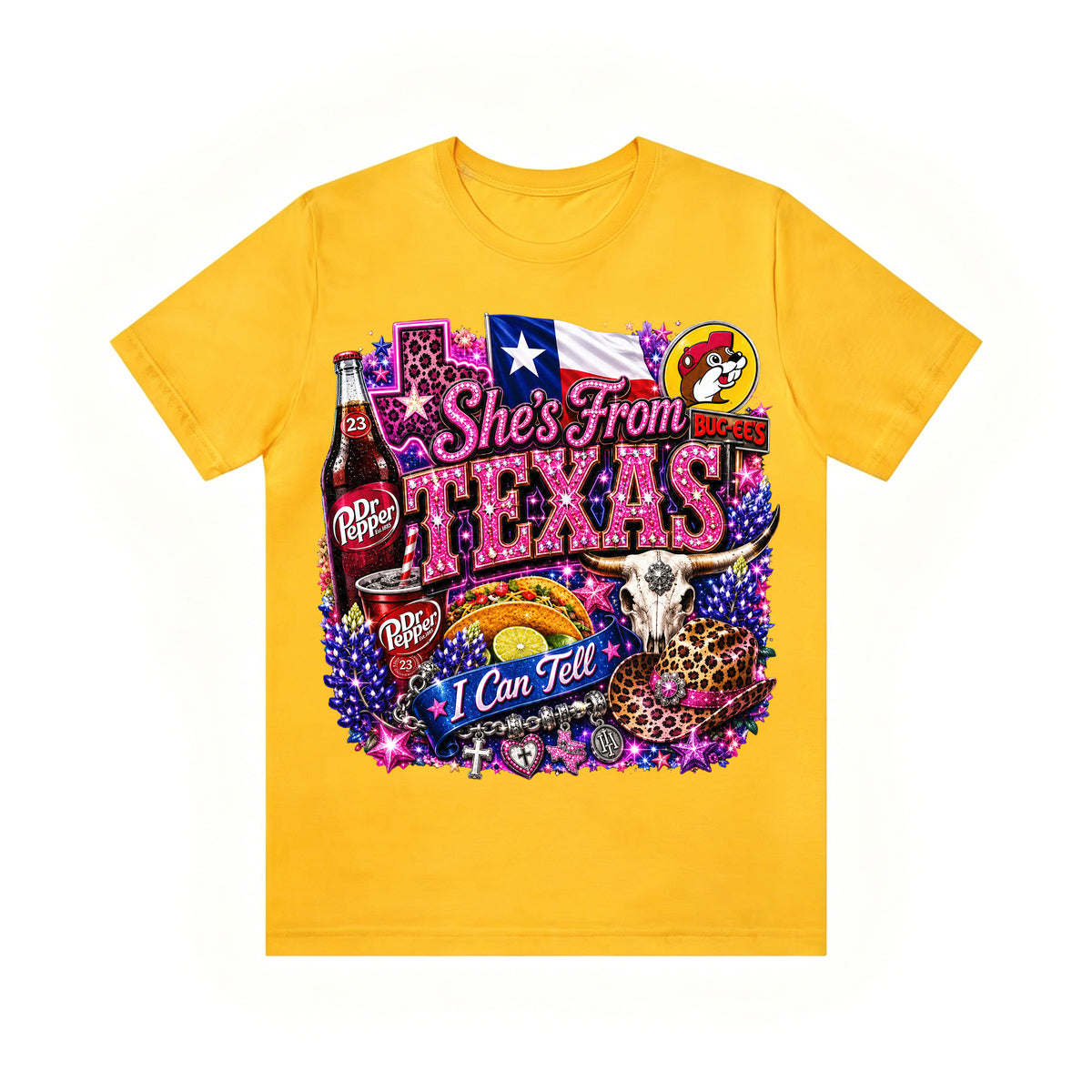 Shes from texas i can tell Unisex T-shirt