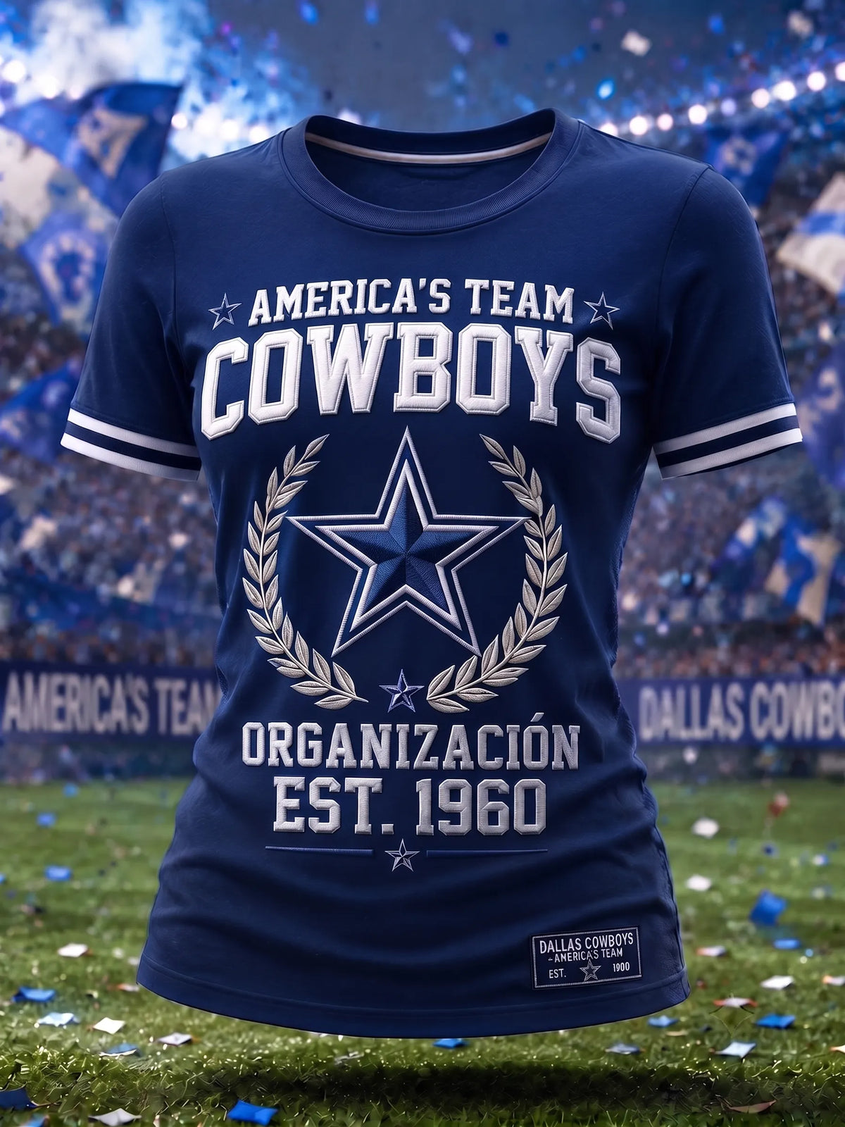 Women's Casual Football Print T-Shirt
