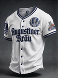 Men's Beer Print Short-Sleeve Shirt