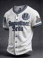 Men's Beer Print Short-Sleeve Shirt