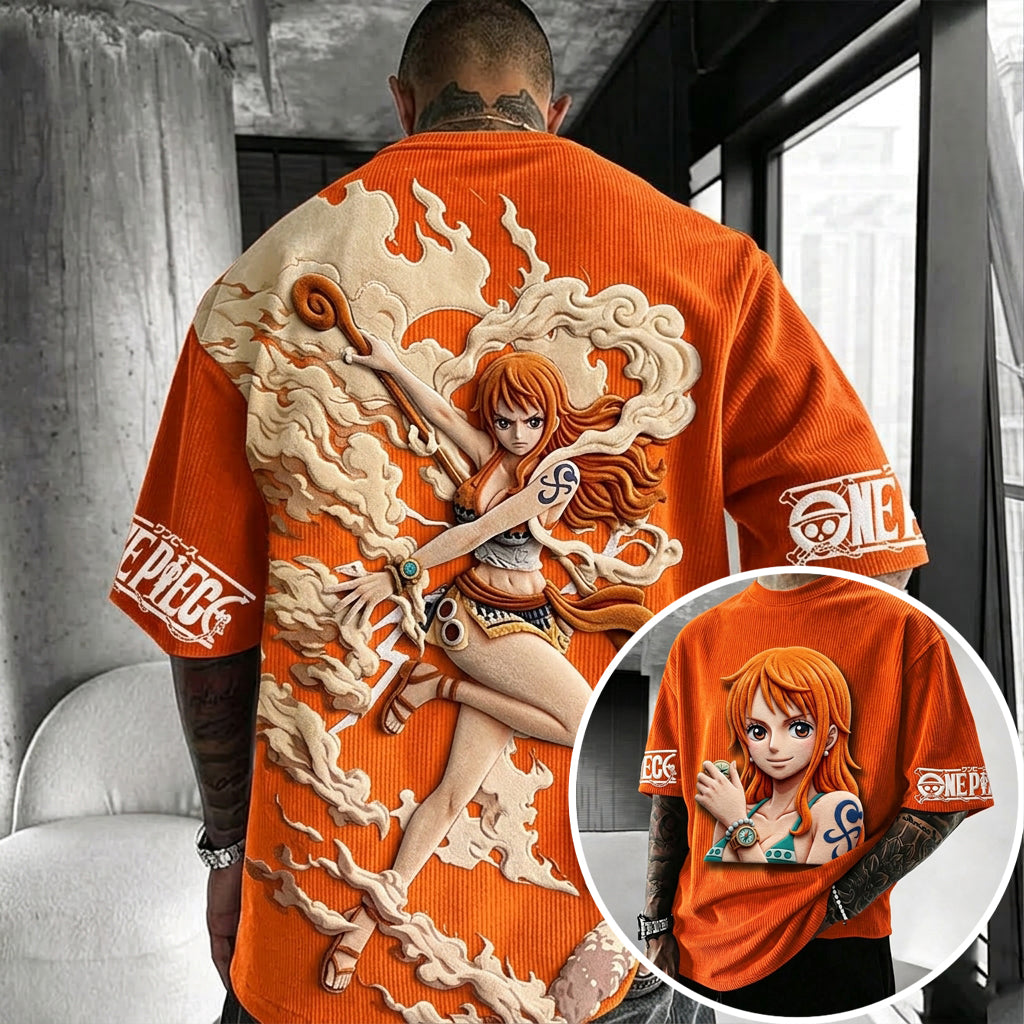 Unisex Anime-Style Retro Oversized T-Shirt