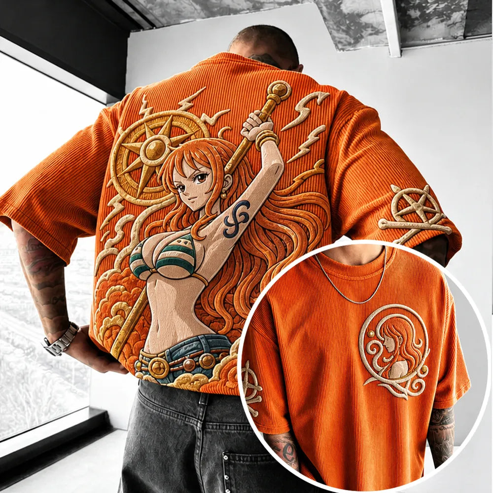 Unisex Anime-Style Retro Oversized T-Shirt