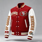 Women'S Football Print Varsity Jacket