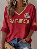 Women's Football Match Pink Fans' Art Print T-Shirt