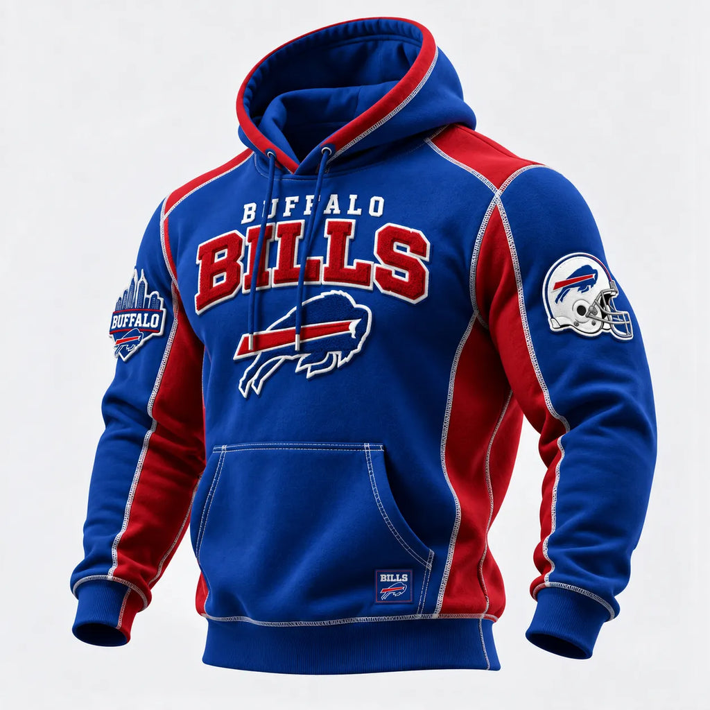 Rugby-print Hooded Sweatshirt