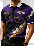 Men's Football Print Polo Shirt
