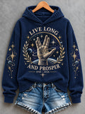 Women's Live Long And Prosper Print Casual Sweatshirt