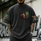 Unisex Anime-Style Retro Oversized T-Shirt