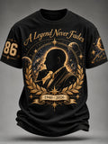 Men’s Casual T-Shirt with Artistic Graphic Print