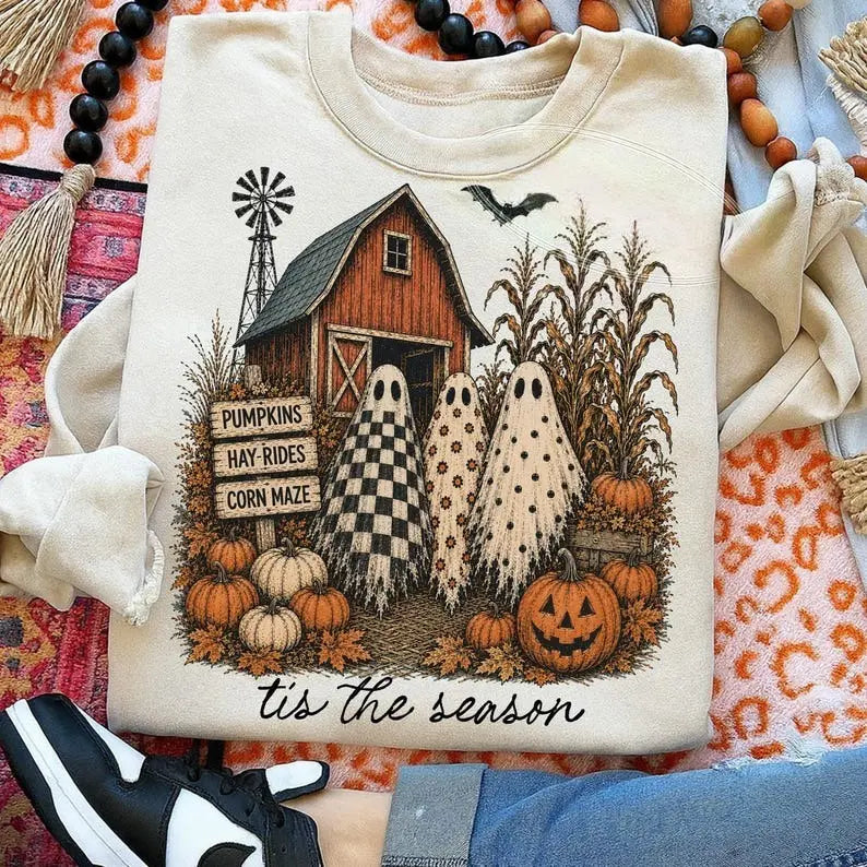 Tis The Season Ghost Trio Sweatshirt