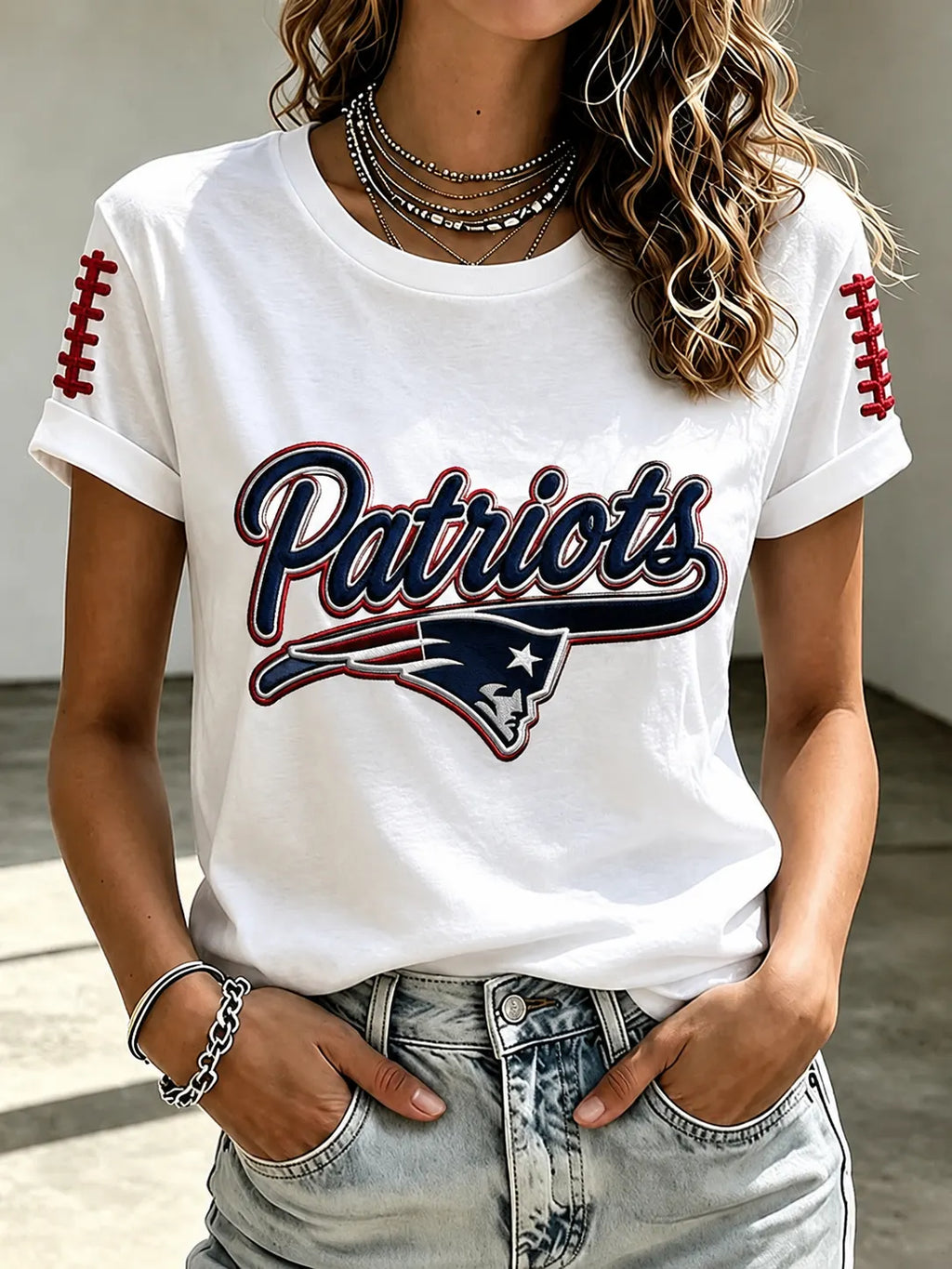Women's Football Print T-Shirt