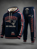 Premium Cotton-Blend Waffle Knit Hoodie And Jogger Set