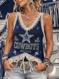 High-quality Fabric Lace-Trimmed Football Fans Vest