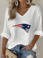 Women's Casual Football Printed T-Shirt