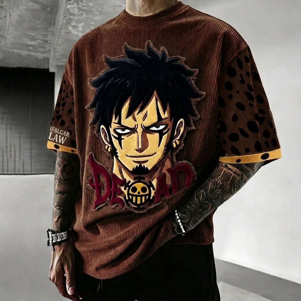 Unisex Anime-Style Retro Oversized T-Shirt