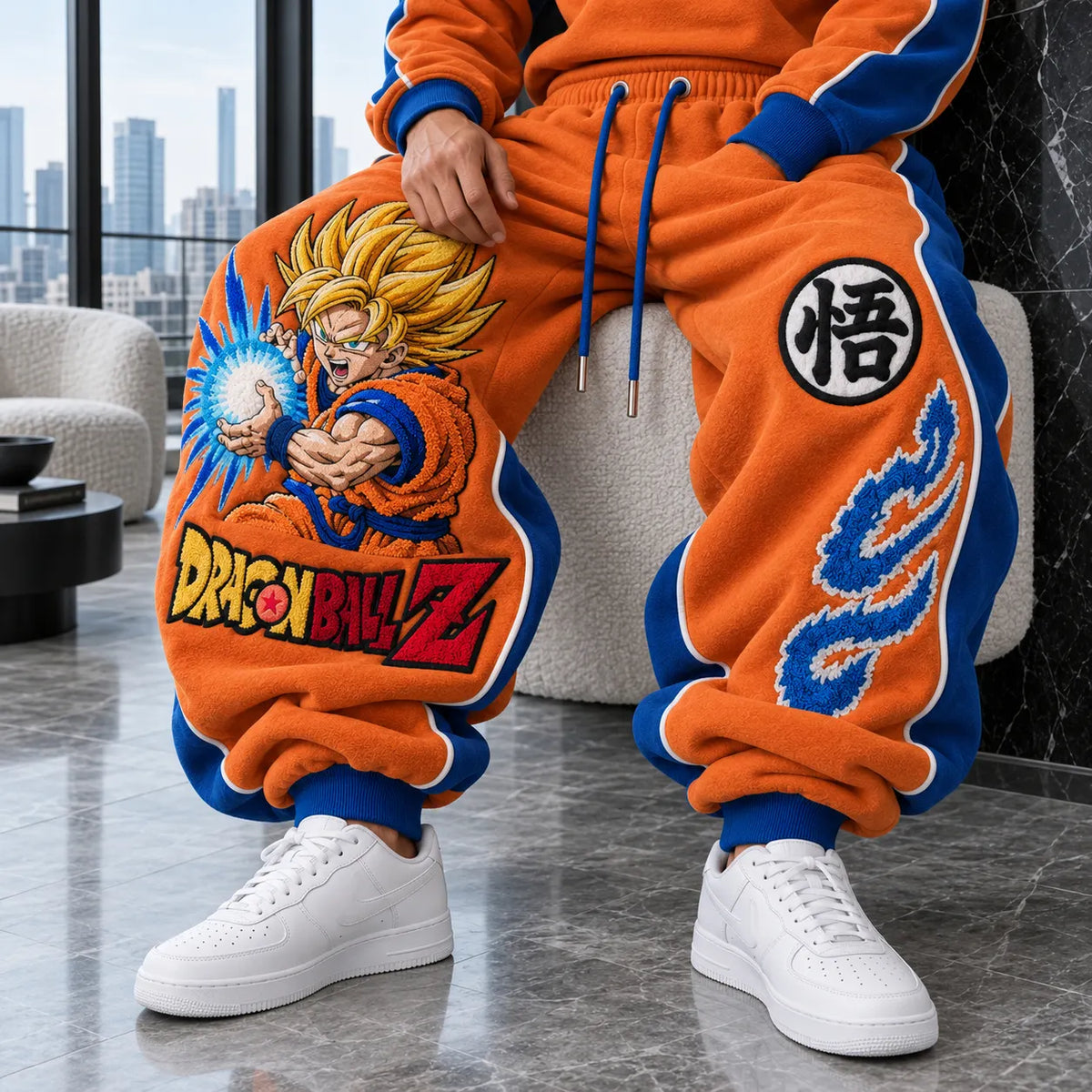 Unisex Loose-fit Casual Lantern-style Sweatpants