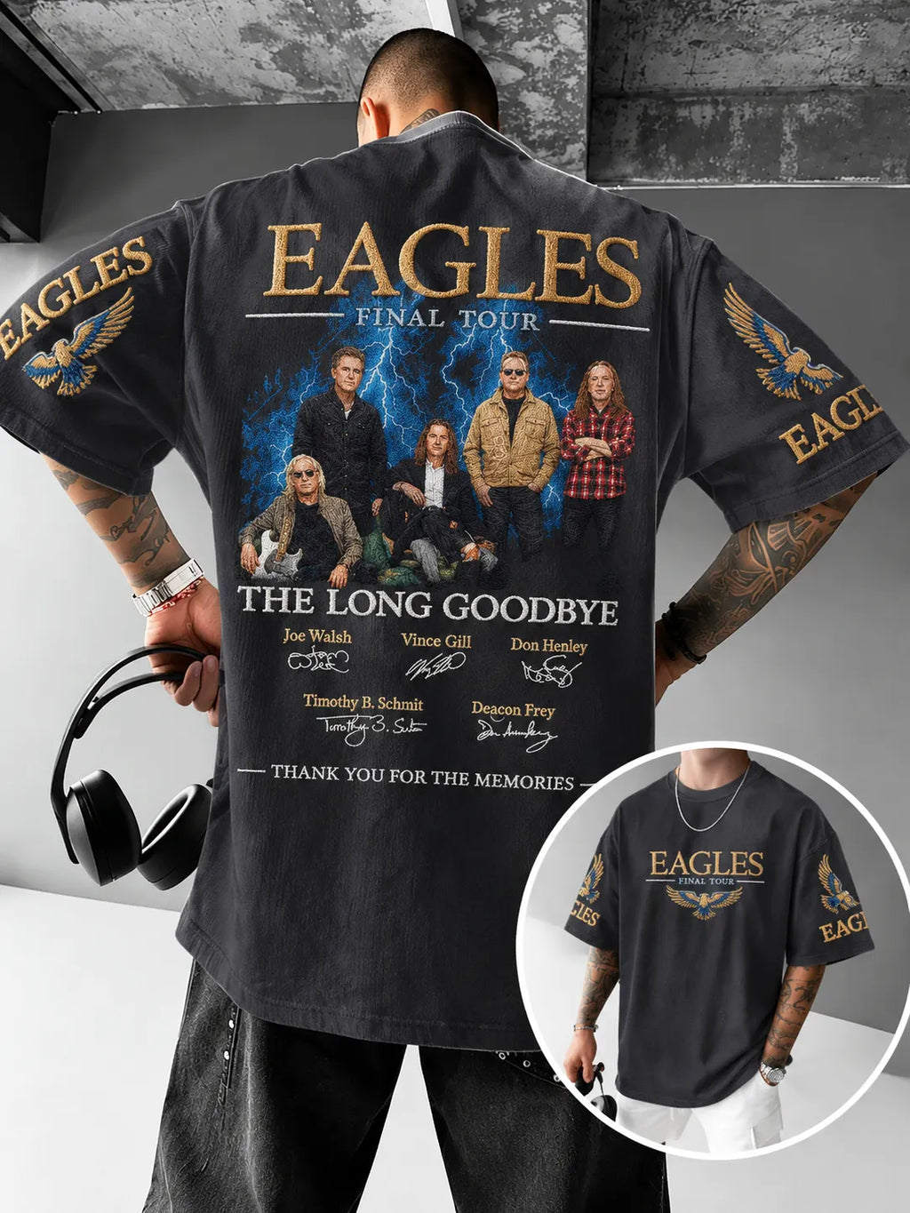 Men's Music Print T‐Shirt