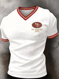 Men's Football Cheering Print T-Shirt