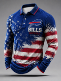 Men's Football Long-Sleeve Polo Shirt