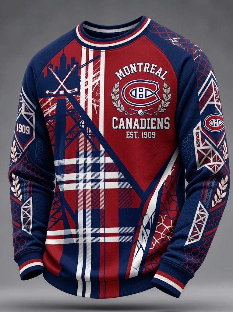 Men's Hockey Print Sweatshirt