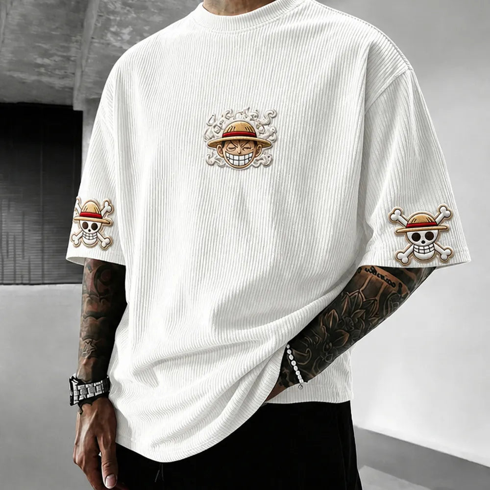 Unisex Anime-Style Retro Oversized T-Shirt