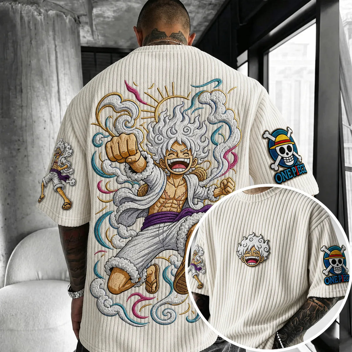 Unisex Anime-Style Retro Oversized T-Shirt
