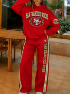 Women's Casual Football Fan Two-Piece Set
