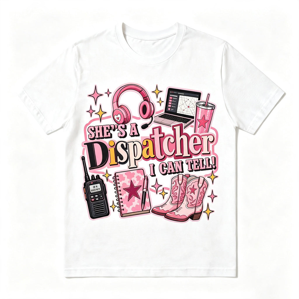Retro Texas Western Dispatcher Cowgirl Boots Print Tee