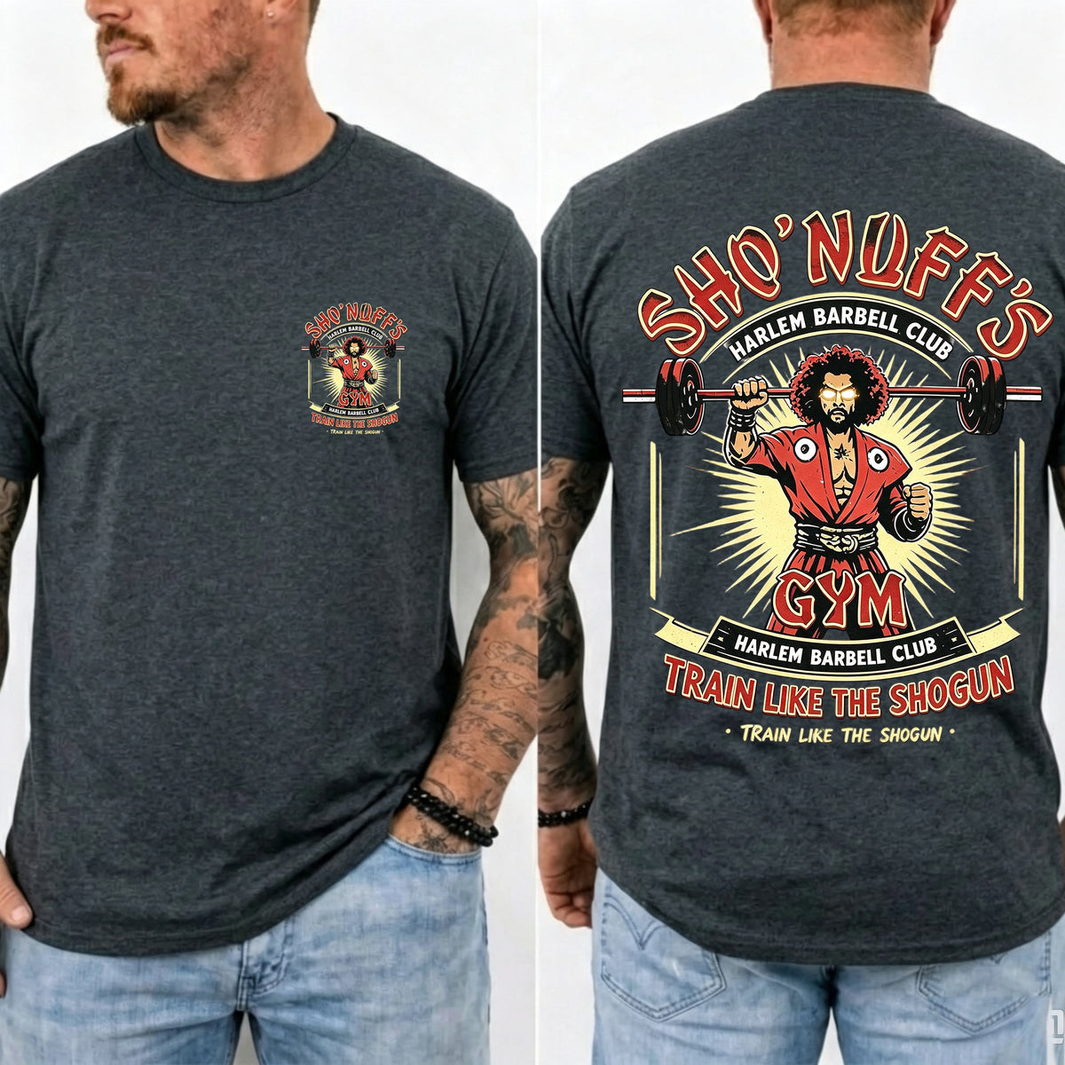 Sho' Nuff's Gym Double‑Sided Graphic T‑Shirt Retro Movie Tee