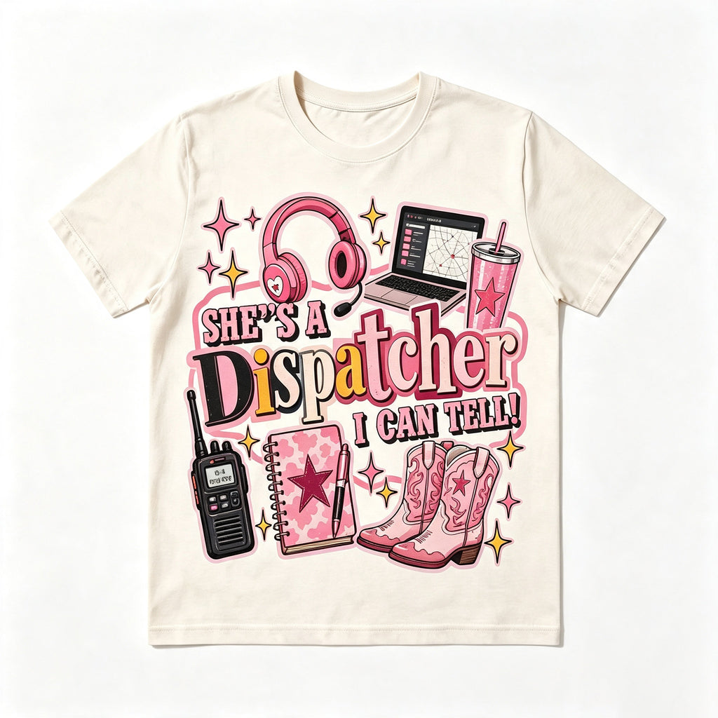 Retro Texas Western Dispatcher Cowgirl Boots Print Tee