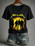 Women's Music Tour Print Casual T-shirt