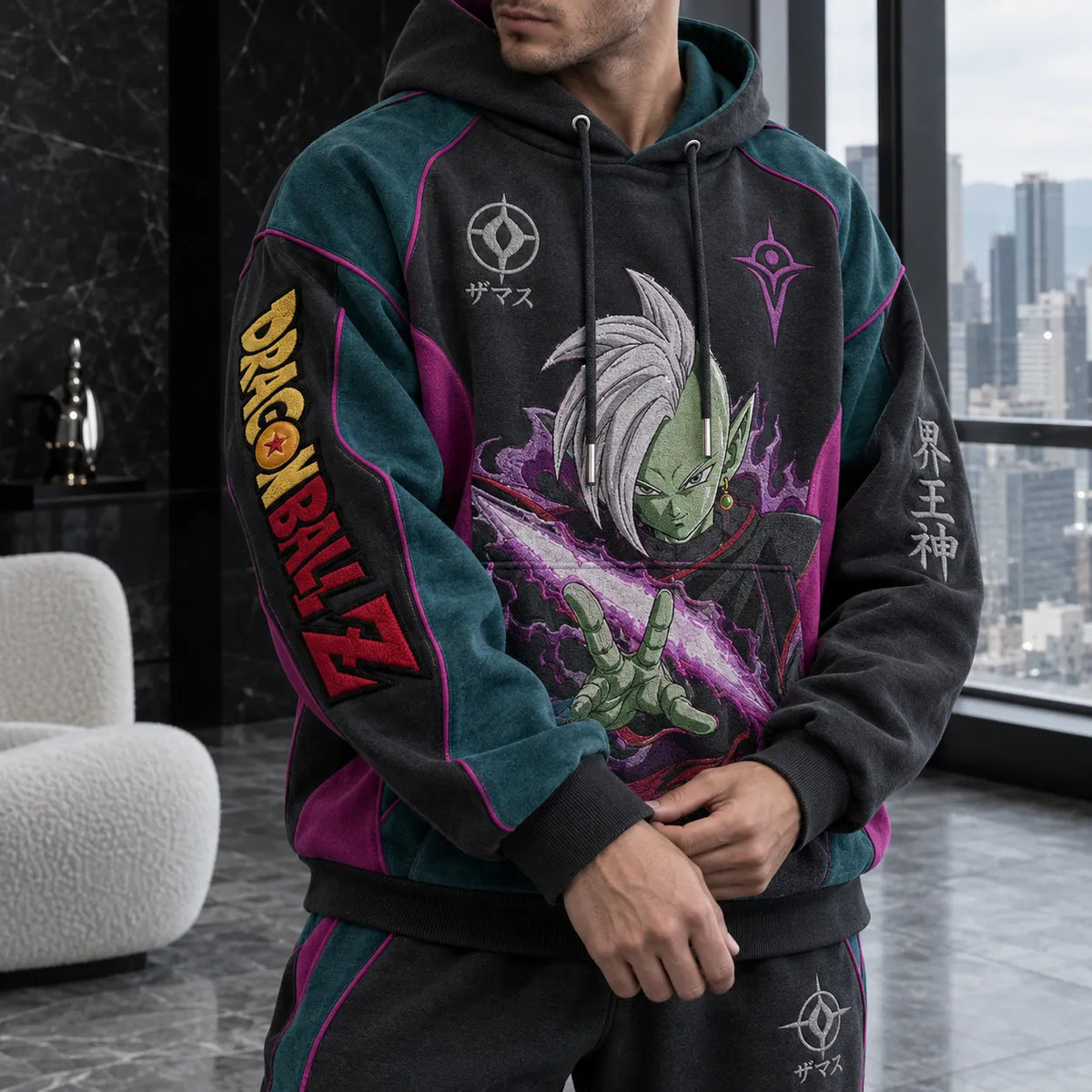 Unisex Oversized Casual Anime-print Hoodie