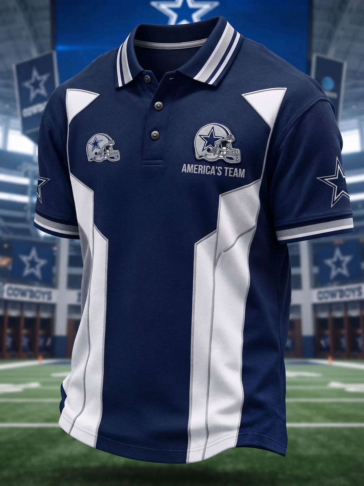 Men's Football Short-Sleeve Polo Shirt