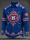 Men's Retro Ice Hockey Polo Shirt