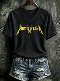 Women's Music Tour Print V-Neck T-Shirt