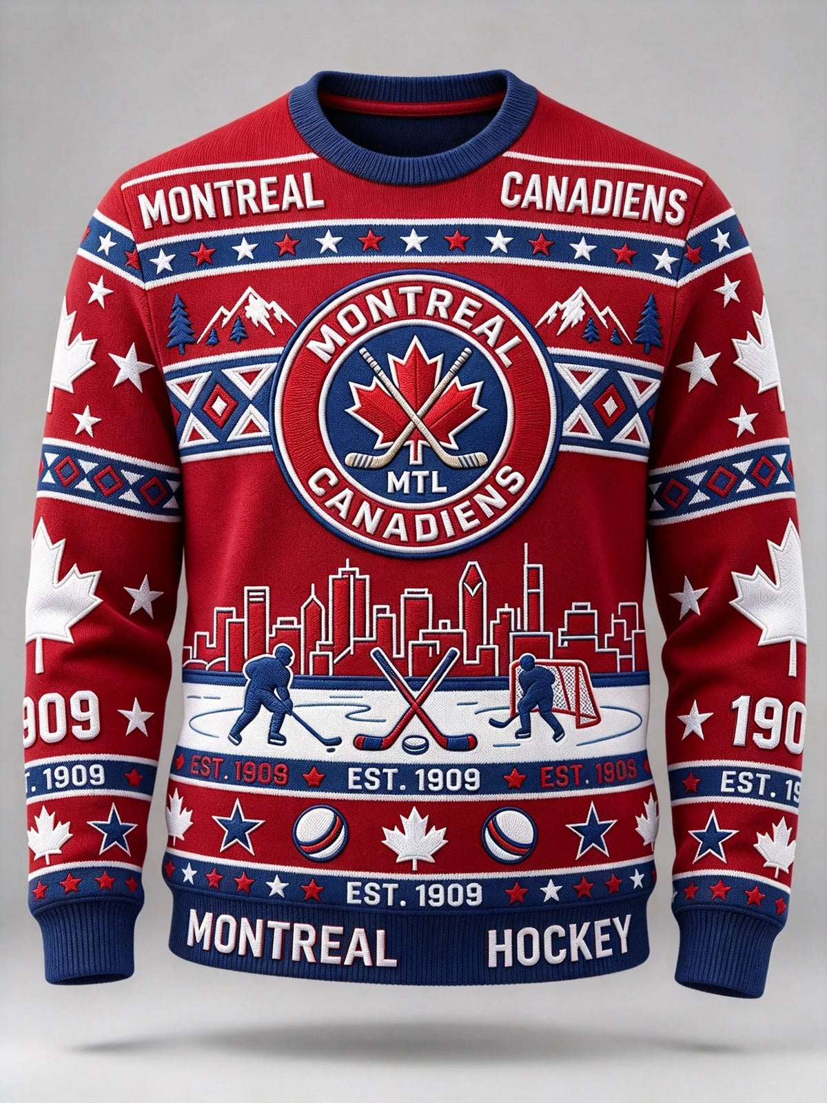 Men's Vintage Ice Hockey Sweatshirt