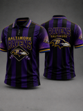 Men's Football Print Polo Shirt