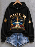 Women's Casual Commemorative-Edition Print Hoodie