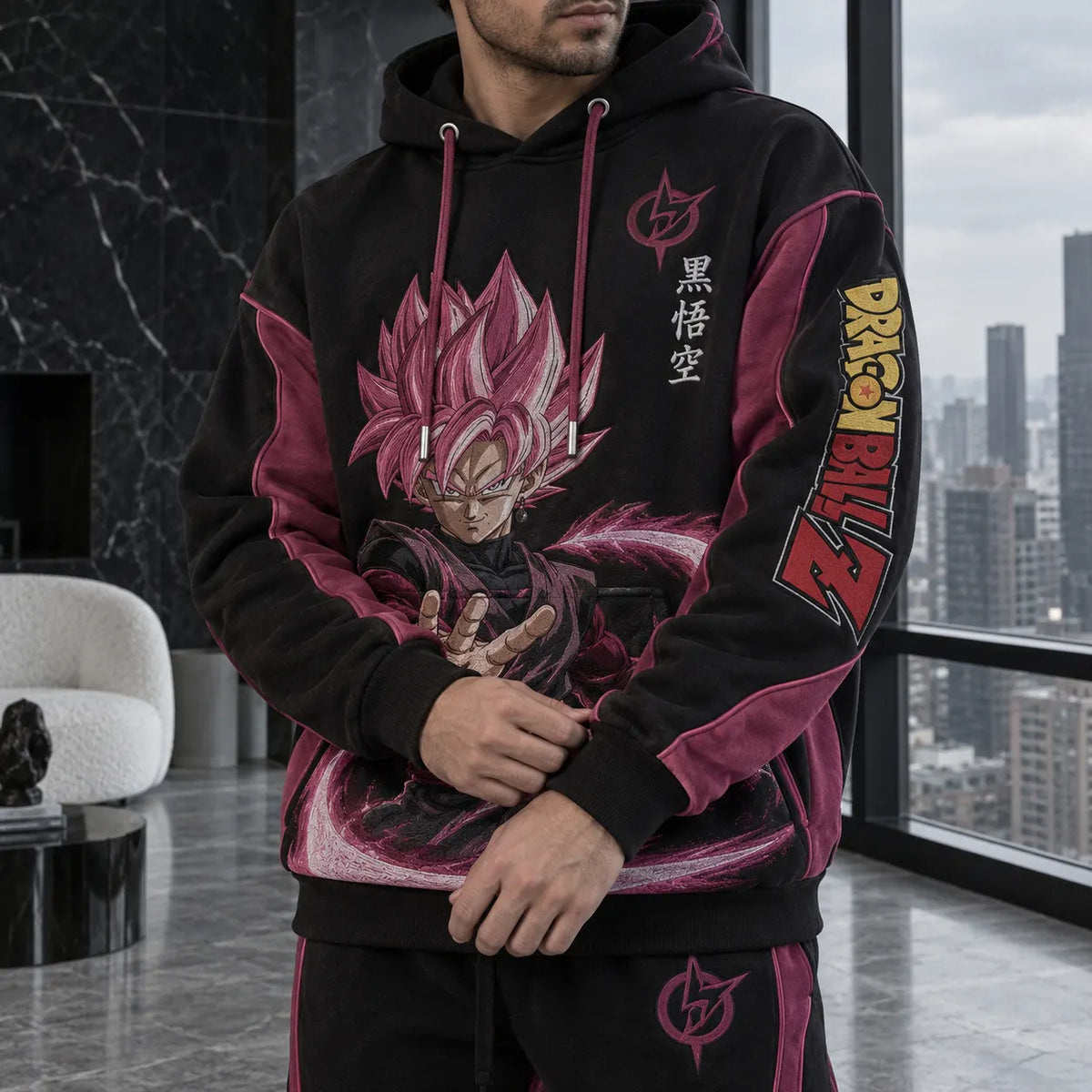 Unisex Oversized Casual Anime-print Hoodie