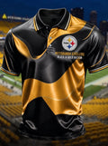Men's Casual Football Print Polo Shirt