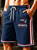 Men's Casual Waffle Knit Sporty Shorts