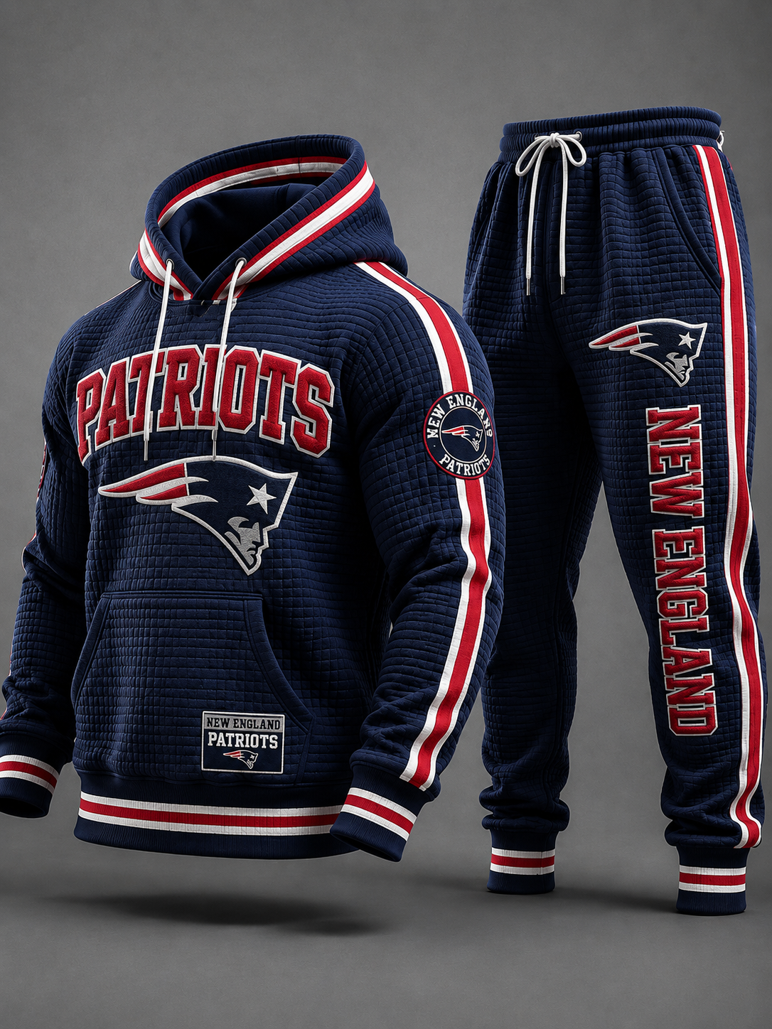 Unisex Casual Football Print Sweatershirts Set