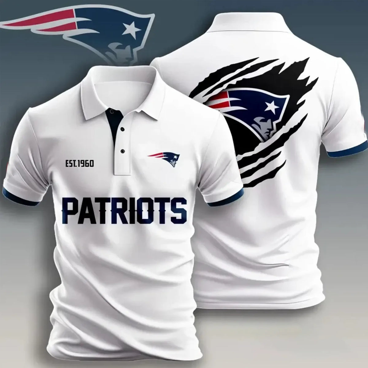 Men's Football Print Polo Shirt