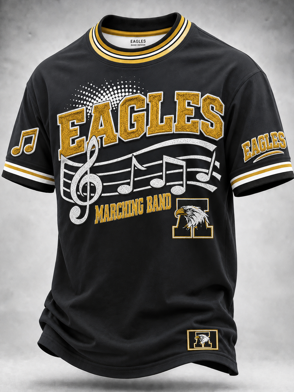 Men's Music Print T‐Shirt
