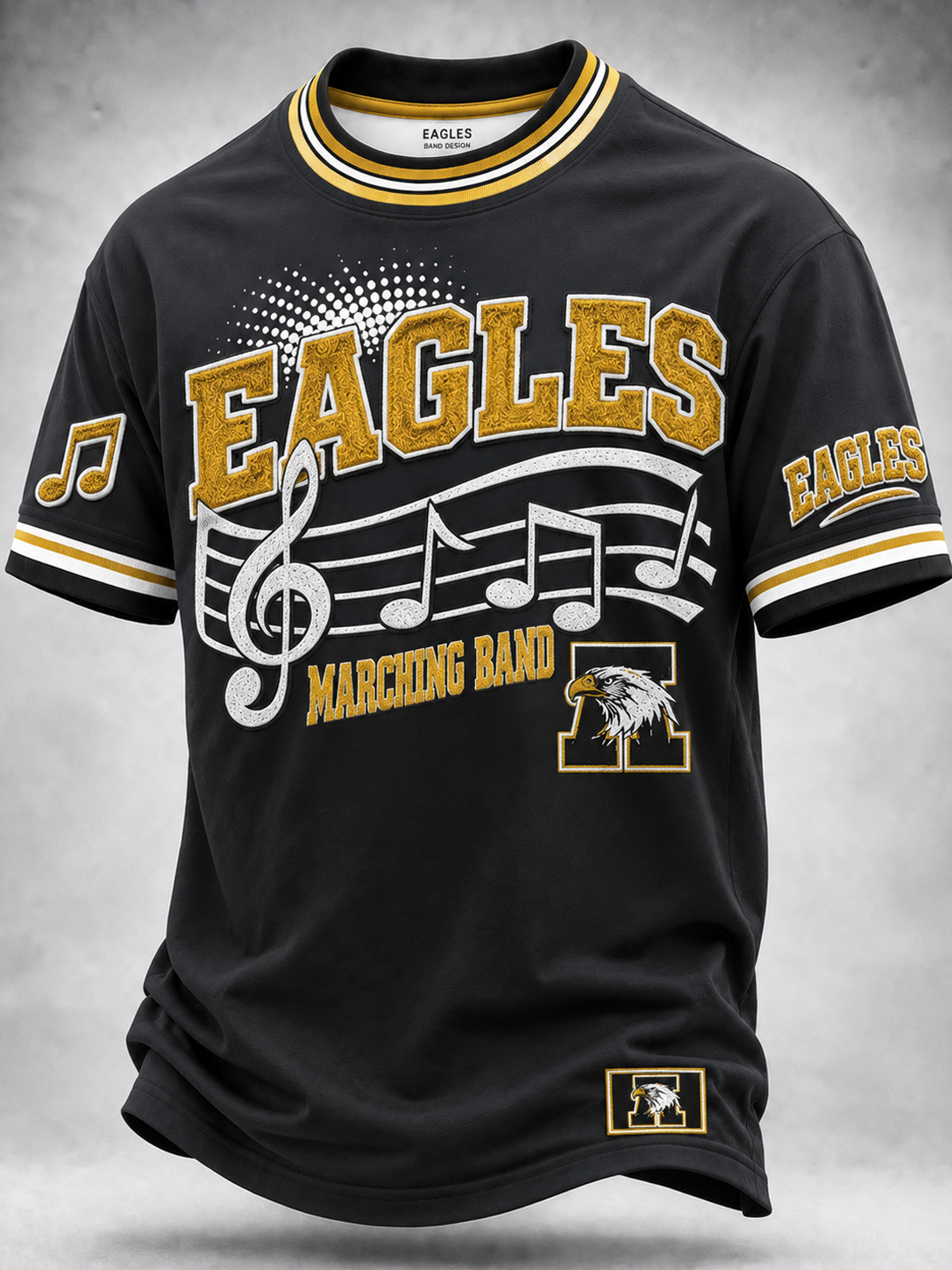Men's Music Print T‐Shirt