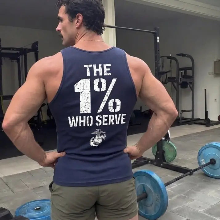 The 1% Who Serve” USMC Tank Top