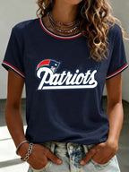 Women's Casual Football Print T-Shirt