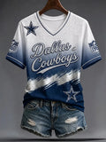 Women's Casual Dallas Cowboys Print T-Shirt