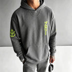 Unisex Oversized Casual Anime-print Corduroy Hoodie