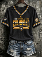 Women's Baseball Print T-Shirt